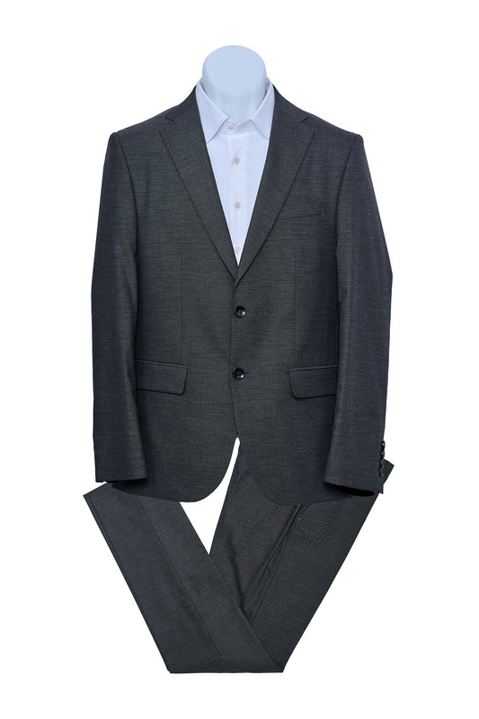 SLIM FIT Gray Patterned Suit