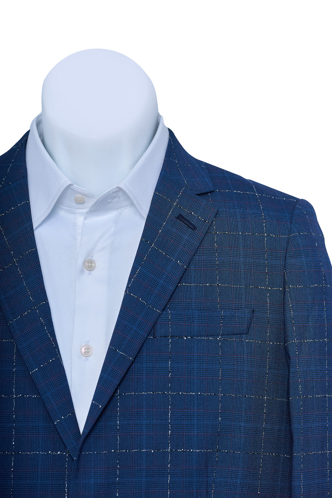 Electric Blue Check Suit