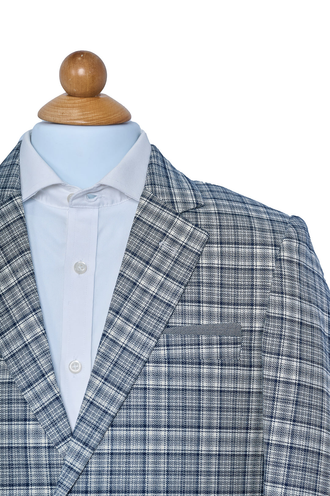 Light Gray & Navy Check Suit