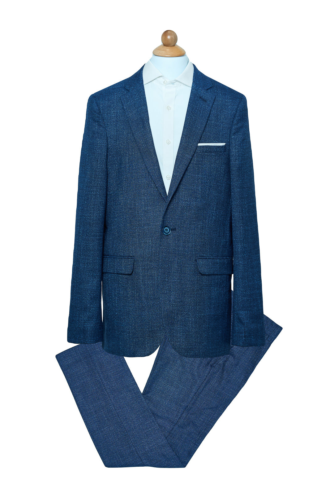 Electric Blue Patterned Suit