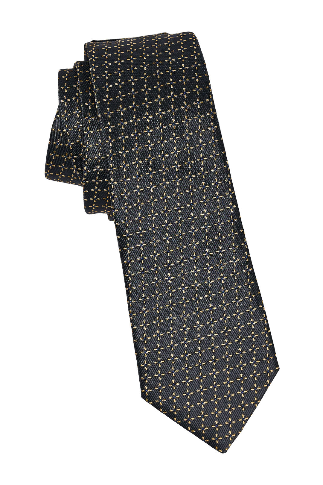Silk Black And Gold Tie