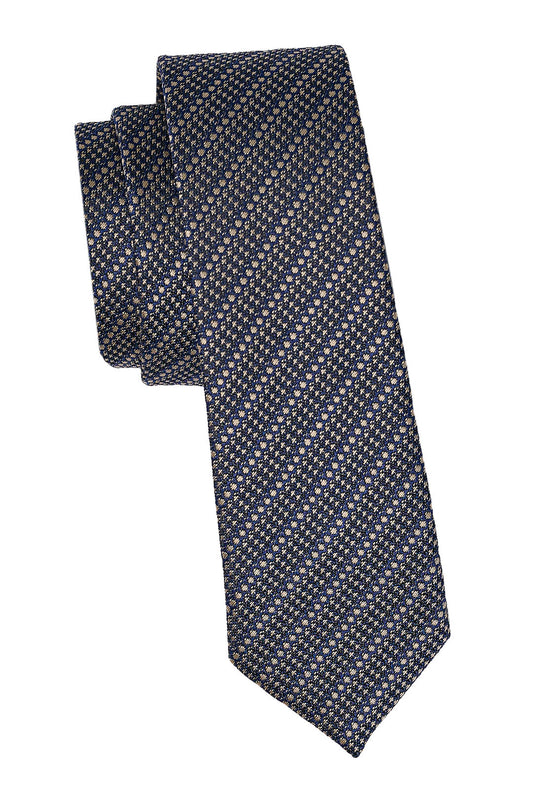 Blue & Gold Dots Tie