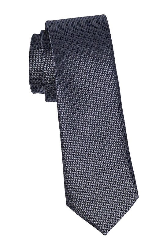 Embroidered Silk Sateen Tie