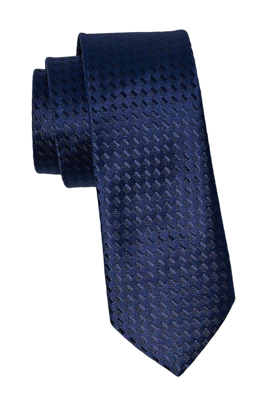 Square Textured Navy Tie