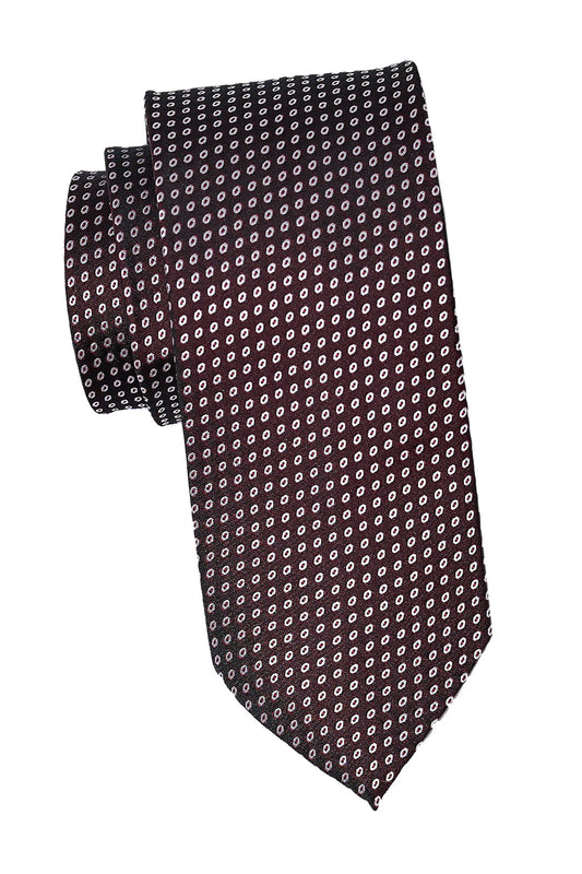 Burgandy Patterned Tie