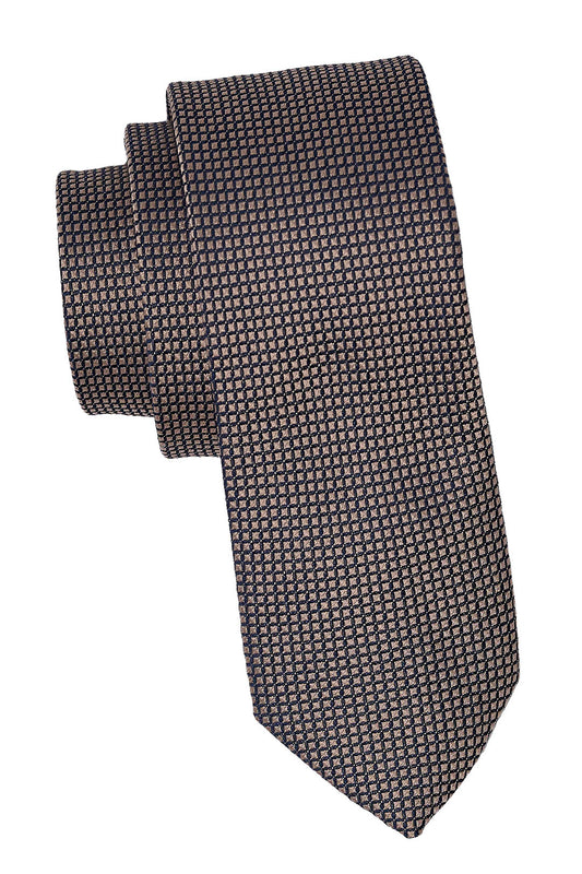 Embroidered Square Patterned Tie