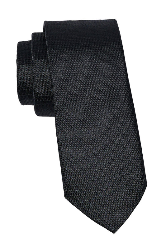 Plain Patterned Black Tie