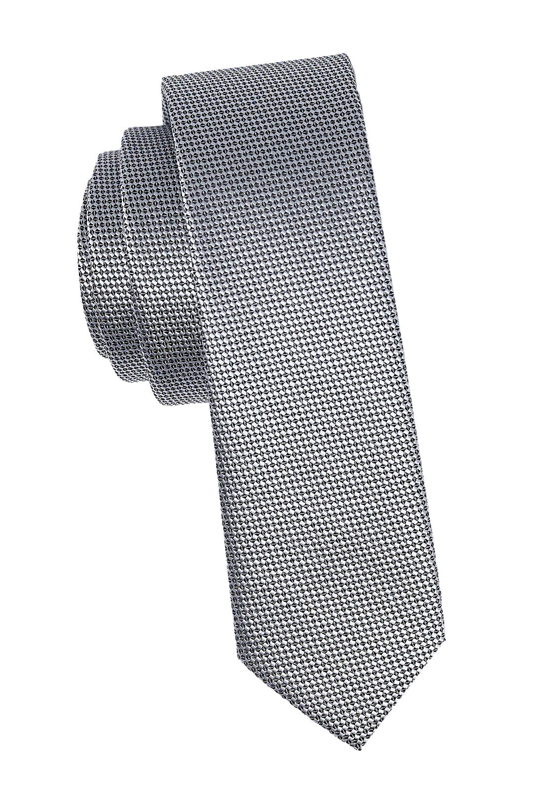 Silver Square Textured Tie