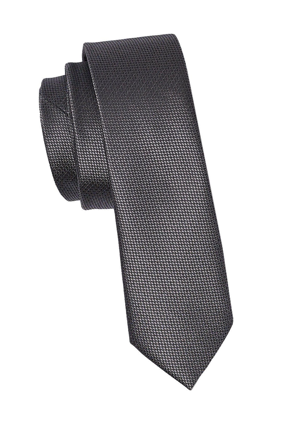 Black Patterned Gray Tie