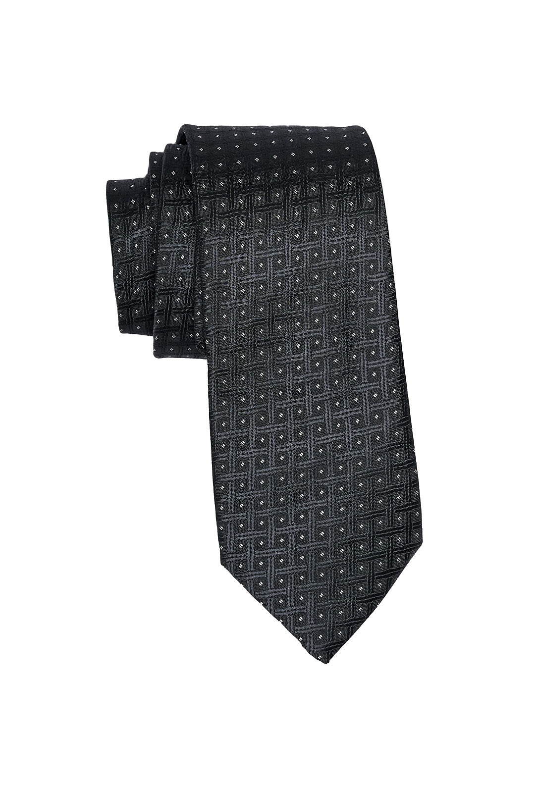 Black & Gray Check Tie